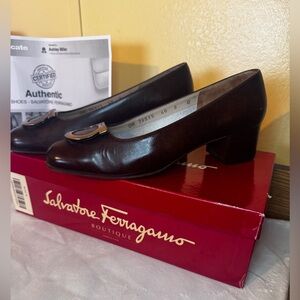 Salvatore Ferragamo , a style associated with the classic Gancini designs!